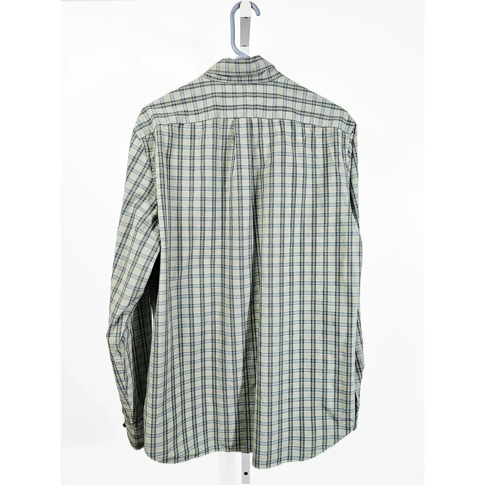 JCrew Reimagined Medium Organic Cotton Green Long Sleeve Button Down